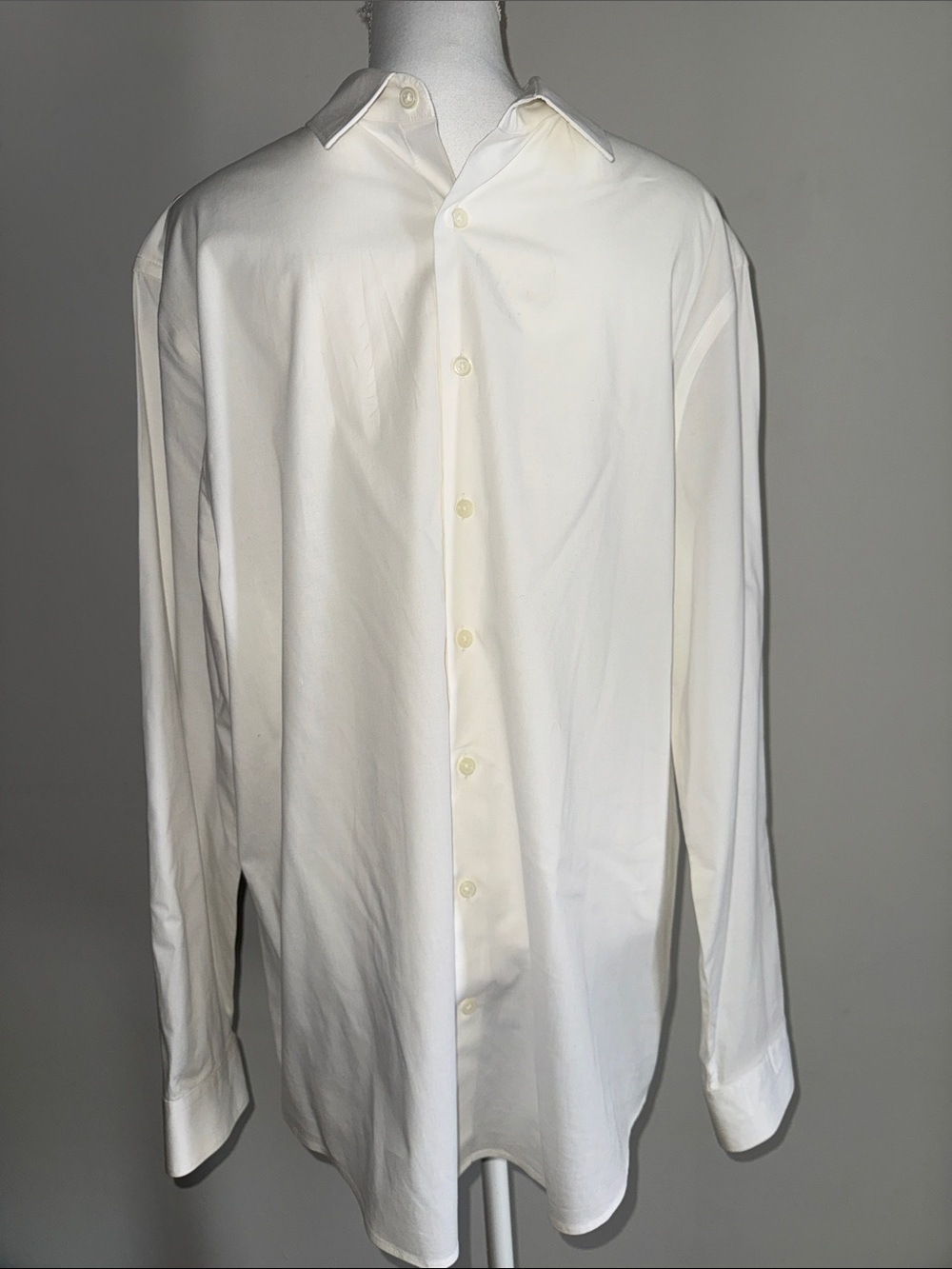 Express 1MX Stretch Cotton Men's Size Large 16-16 1/2 White Button-Down Shirt